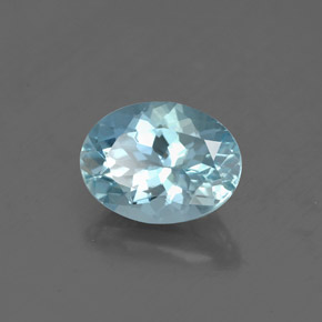 1,25 ctw natürlicher blauer Aquamarin, Oval Schliff, VS-SI