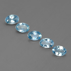  ct natürliche blauer Aquamarin-Edelsteine, Oval Schliff, VVS-VS