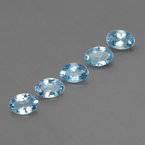  ct natürliche blauer Aquamarin-Edelsteine, Oval Schliff, VVS-VS