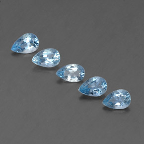 ct natürliche blauer Aquamarin-Edelsteine, Birnenform, VVS-VS
