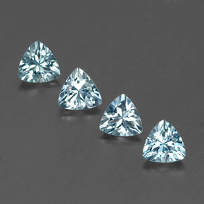  ct natürliche blauer Aquamarin-Edelsteine, Trillion, VVS
