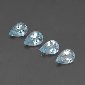  ct natürliche blauer Aquamarin-Edelsteine, Birnenform, VVS