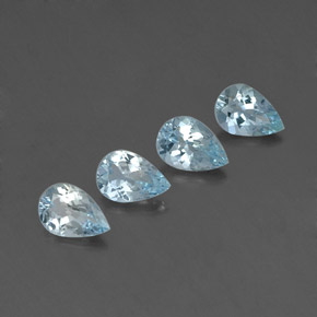  ct natürliche blauer Aquamarin-Edelsteine, Birnenform, VVS