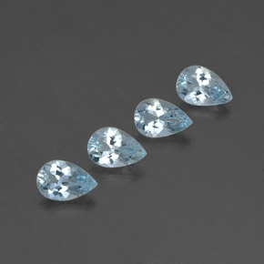  ct natürliche blauer Aquamarin-Edelsteine, Birnenform, VVS