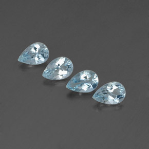  ct natürliche blauer Aquamarin-Edelsteine, Birnenform, VVS