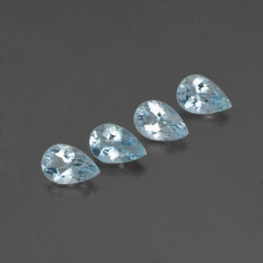  ct natürliche blauer Aquamarin-Edelsteine, Birnenform, VVS