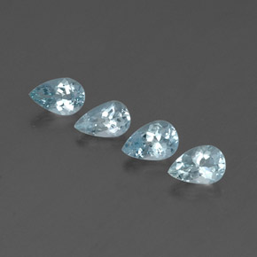  ct natürliche blauer Aquamarin-Edelsteine, Birnenform, VVS