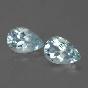  ct natürliche blauer Aquamarin-Edelsteine, Birnenform, VVS