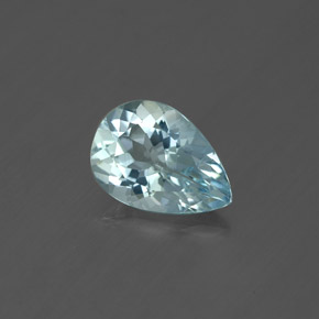 1,07 ctw natürlicher blauer Aquamarin, Birnenform, VVS