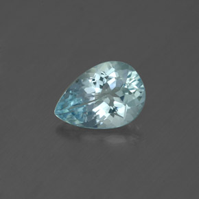1,07 ctw natürlicher blauer Aquamarin, Birnenform, VVS