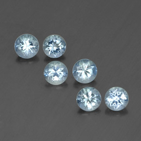  ct natürliche blauer Aquamarin-Edelsteine, Rundschliff, VVS