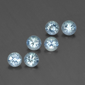  ct natürliche blauer Aquamarin-Edelsteine, Rundschliff, VVS