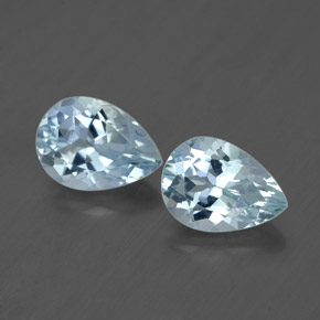  ct natürliche blauer Aquamarin-Edelsteine, Birnenform, VVS