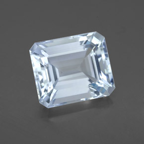 4,19 ctw natürlicher blauer Aquamarin, Smaragdschliff, VVS