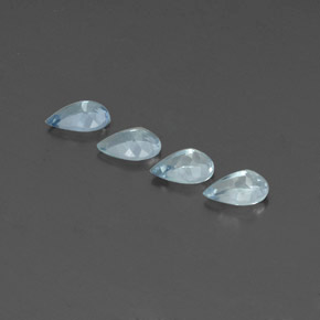  ct natürliche blauer Aquamarin-Edelsteine, Birnenform, VVS-VS
