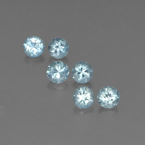  ct natürliche blauer Aquamarin-Edelsteine, Rundschliff, VVS-VS