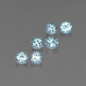  ct natürliche blauer Aquamarin-Edelsteine, Rundschliff, VVS-VS