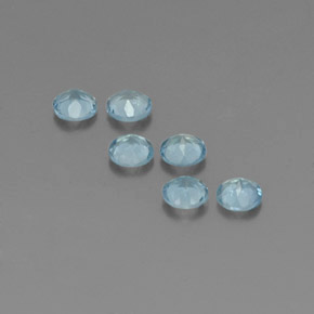  ct natürliche blauer Aquamarin-Edelsteine, Rundschliff, VVS-VS