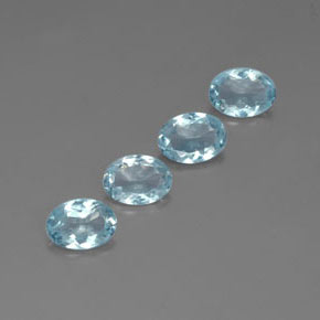  ct natürliche blauer Aquamarin-Edelsteine, Oval Schliff, VS