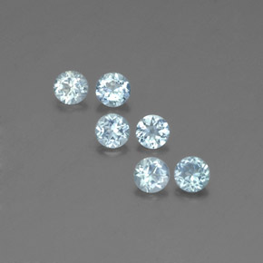  ct natürliche blauer Aquamarin-Edelsteine, Rundschliff, VS