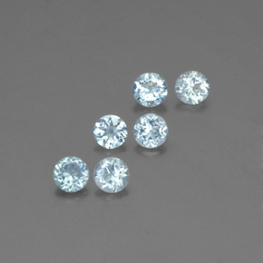  ct natürliche blauer Aquamarin-Edelsteine, Rundschliff, VS