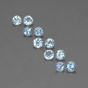  ct natürliche blauer Aquamarin-Edelsteine, Rundschliff, VS