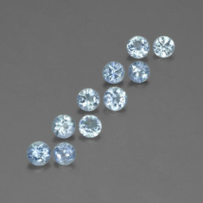  ct natürliche blauer Aquamarin-Edelsteine, Rundschliff, VS
