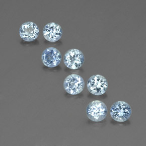  ct natürliche blauer Aquamarin-Edelsteine, Rundschliff, VS