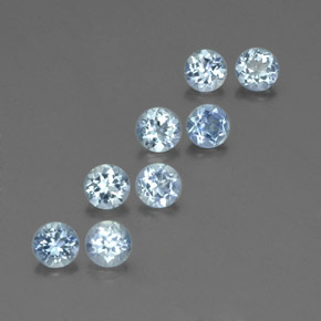  ct natürliche blauer Aquamarin-Edelsteine, Rundschliff, VS