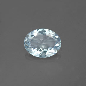 1,38 ctw natürlicher blauer Aquamarin, Oval Schliff, VS