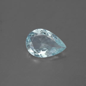 1,28 ctw natürlicher blauer Aquamarin, Birnenform, VS