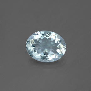1,61 ctw natürlicher blauer Aquamarin, Oval Schliff, VS