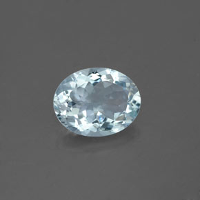1,61 ctw natürlicher blauer Aquamarin, Oval Schliff, VS