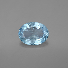1,37 ctw natürlicher blauer Aquamarin, Oval Schliff, VS