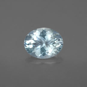 1,66 ctw natürlicher blauer Aquamarin, Oval Schliff, VS
