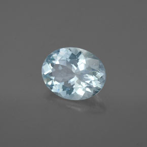 1,66 ctw natürlicher blauer Aquamarin, Oval Schliff, VS