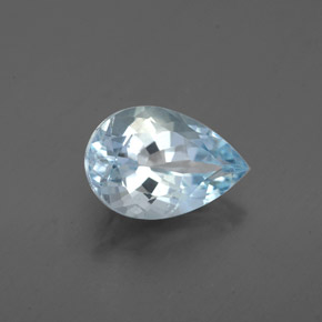 1,34 ctw natürlicher blauer Aquamarin, Birnenform, VS