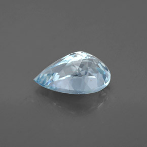 1,34 ctw natürlicher blauer Aquamarin, Birnenform, VS