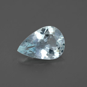 1,36 ctw natürlicher blauer Aquamarin, Birnenform, VS
