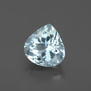 1,25 ctw natürlicher blauer Aquamarin, Birnenform, VS