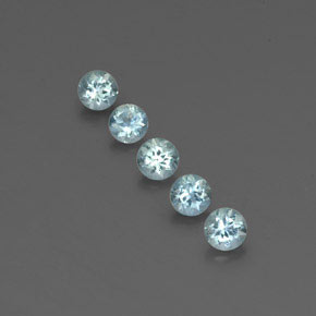  ct natürliche blauer Aquamarin-Edelsteine, Rundschliff, VS