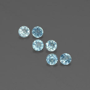  ct natürliche blauer Aquamarin-Edelsteine, Rundschliff, VS
