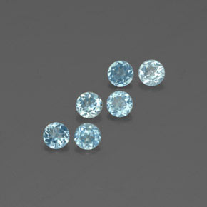  ct natürliche blauer Aquamarin-Edelsteine, Rundschliff, VS