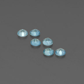  ct natürliche blauer Aquamarin-Edelsteine, Rundschliff, VS