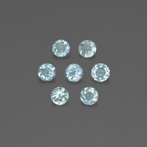  ct natürliche blauer Aquamarin-Edelsteine, Rundschliff, VS