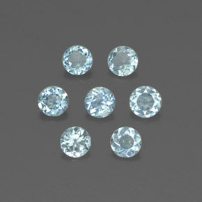  ct natürliche blauer Aquamarin-Edelsteine, Rundschliff, VS