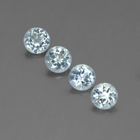  ct natürliche blauer Aquamarin-Edelsteine, Rundschliff, VS