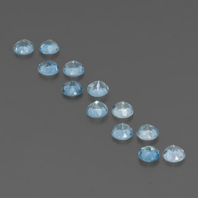  ct natürliche blauer Aquamarin-Edelsteine, Rundschliff, VVS-VS