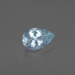 1,22 ctw natürlicher blauer Aquamarin, Birnenform, VS