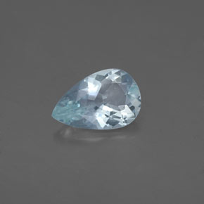 1,07 ctw natürlicher blauer Aquamarin, Birnenform, VVS-VS